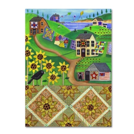 Cheryl Bartley 'Sunflower Quilt Farm' Canvas Art,18x24